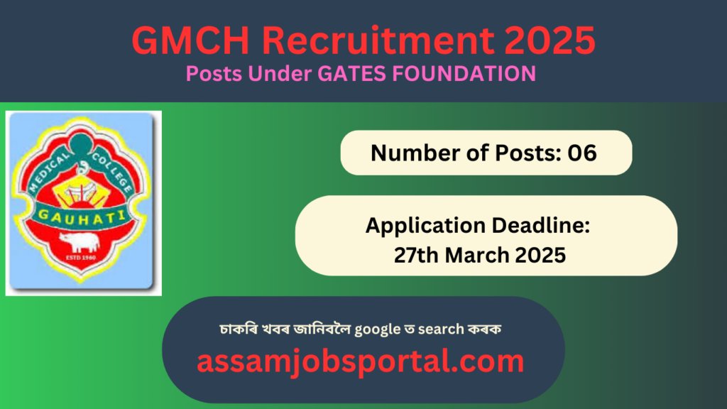 GMCH Recruitment for Various Posts Under GATES FOUNDATION - 06 Posts